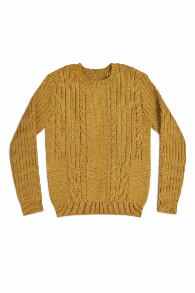 Sean Cable Knit Sweater - Mustard