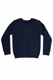 Sean Cable Knit Sweater - Navy