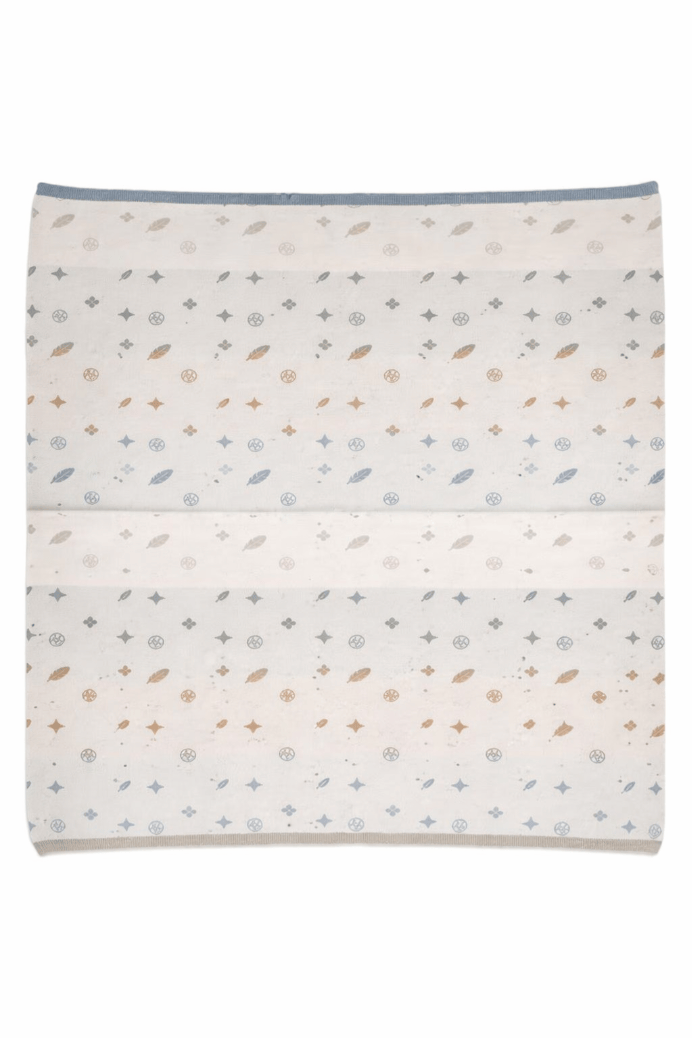 Kb Logo Knit Blanket - Blue