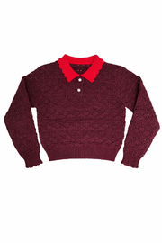 Cynthia Knit Top - Cranberry