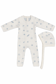 Kb Logo Knit Romper & Hat Set