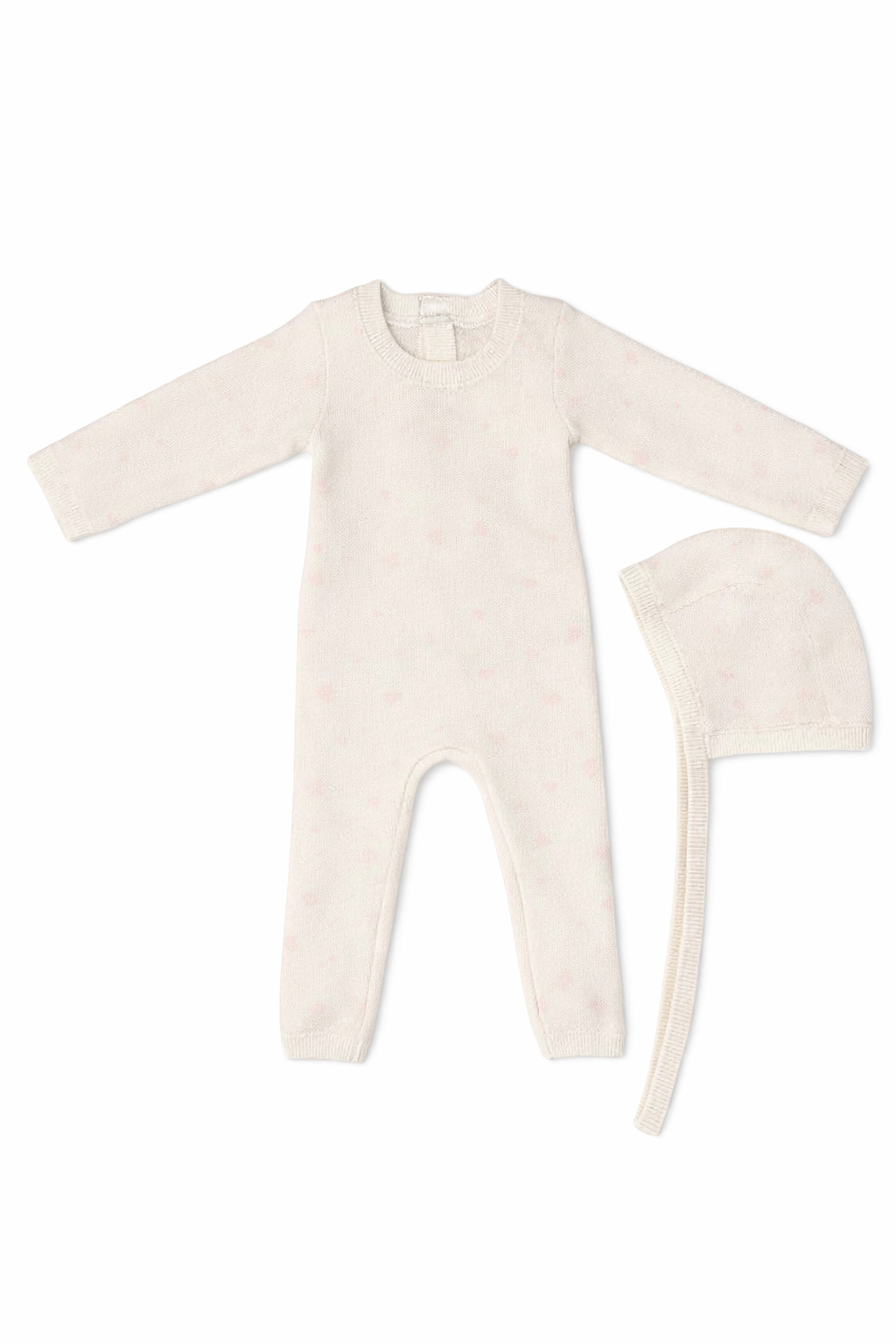 Kb Logo Knit Romper & Hat Set