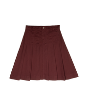 Gracie Denim Skirt - Maroon