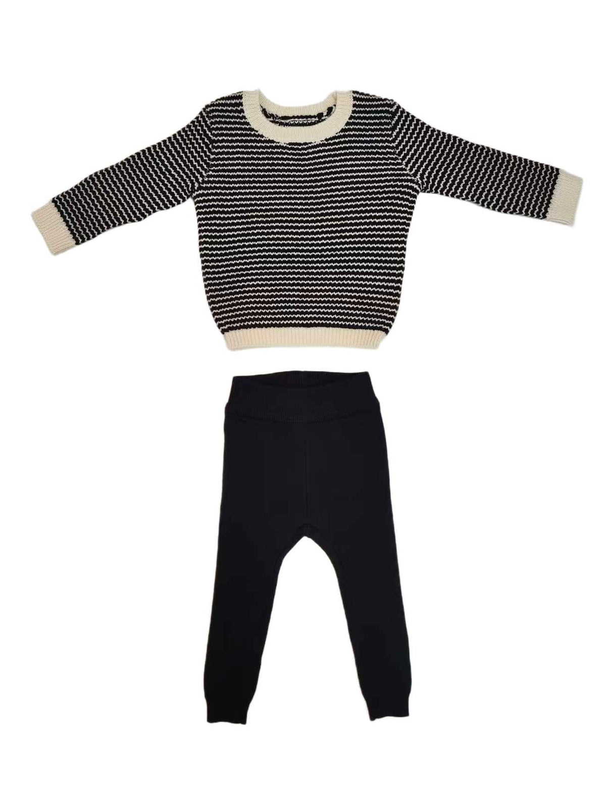 Kenny Textured Knit Set - Navy