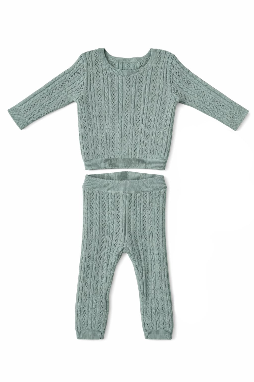 Kb Pointelle Knit Set - Sage