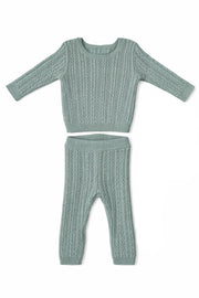 Kb Pointelle Knit Set - Sage