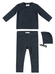 Felt Wrap Set With Hat - Grey