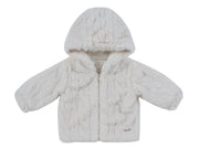 Atelier Cable Fur Jacket - White