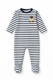 Teddy Lounge Footie - Navy