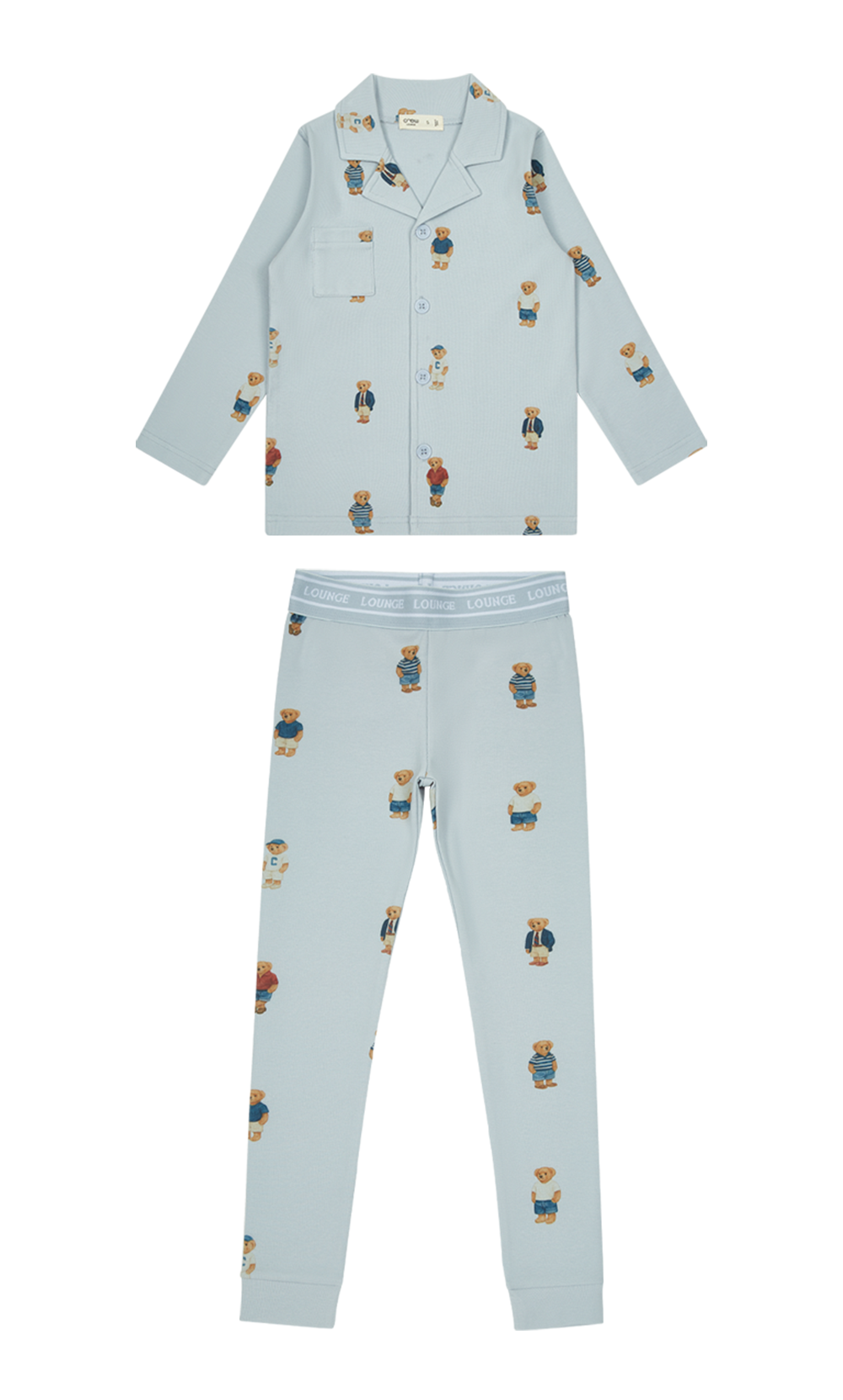 Crew Bear Grandpa Set - Light Blue