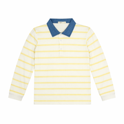 Cory Long Sleeve Polo - White