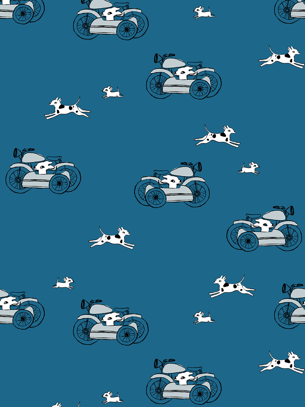 'sidecar' Wallpaper By Tea Collection - Cadet Blue
