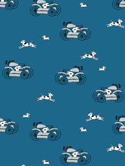 'sidecar' Wallpaper By Tea Collection - Cadet Blue