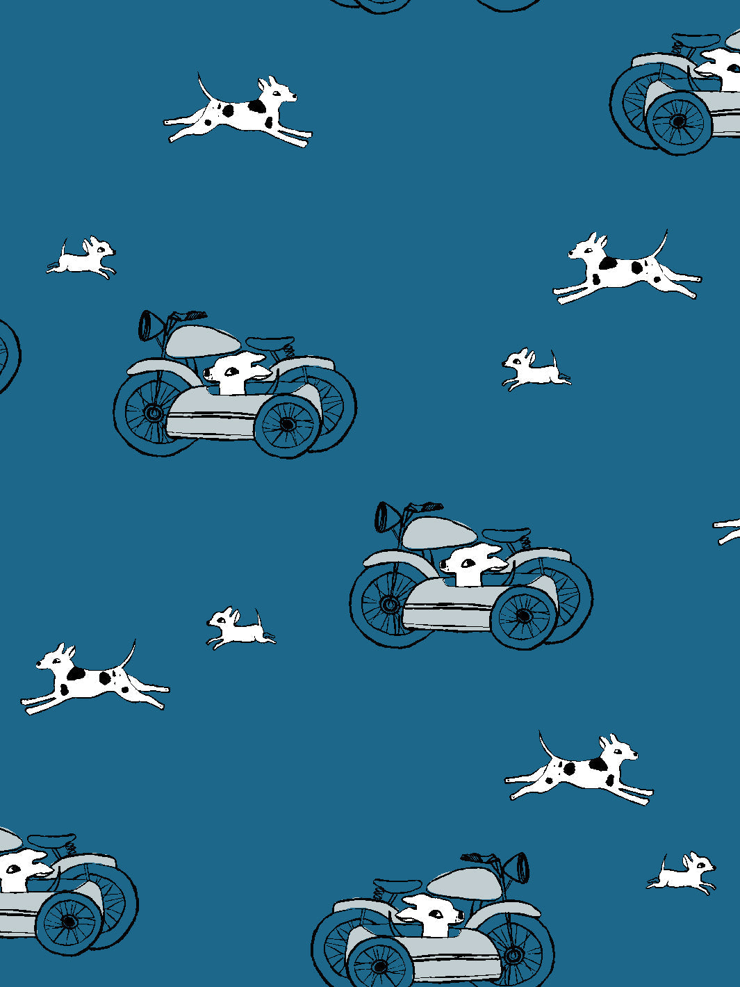 'sidecar' Wallpaper By Tea Collection - Cadet Blue