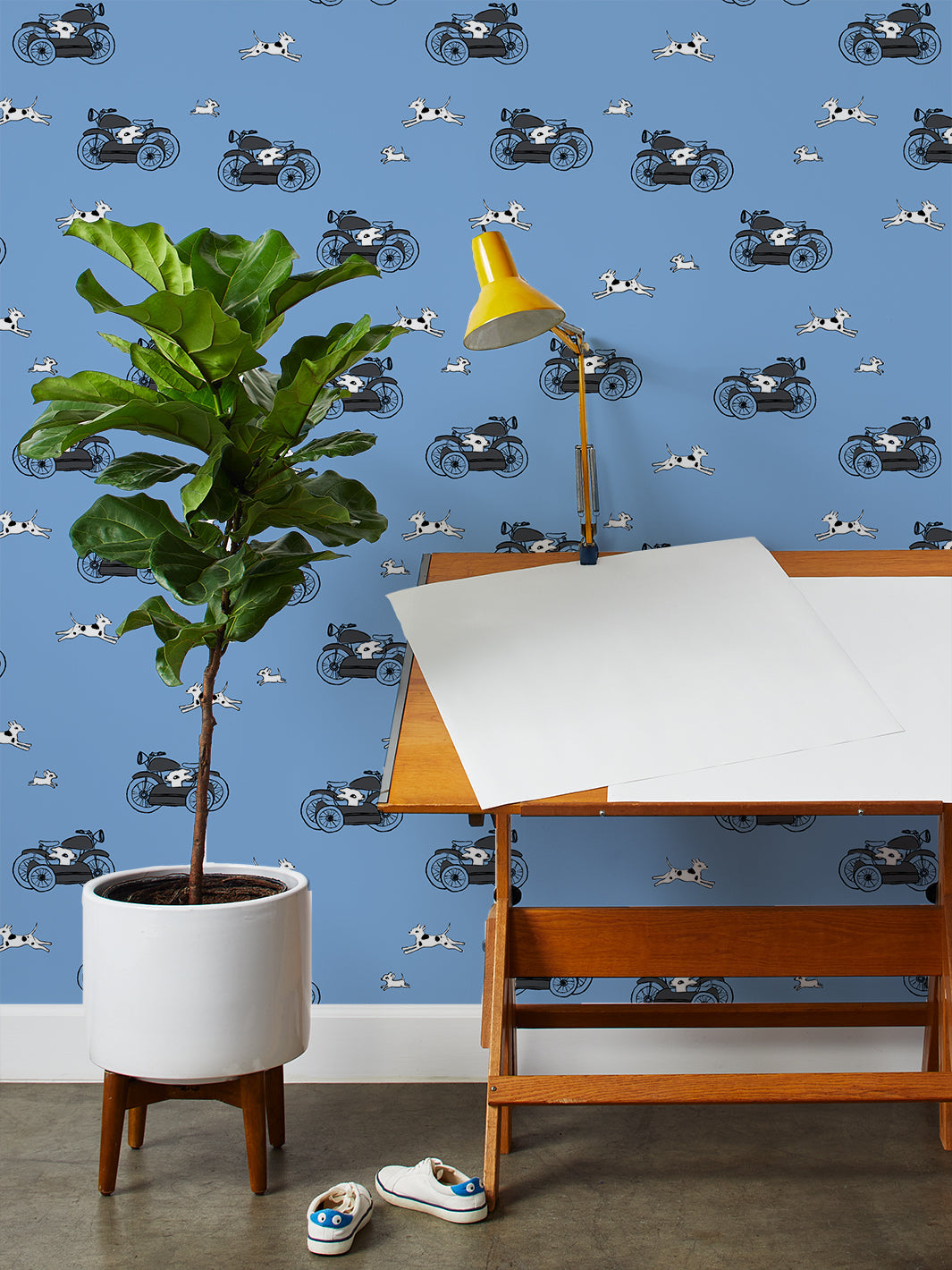 'sidecar' Wallpaper By Tea Collection - Denim