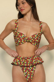 Sienna Floral Tamarindo Ruffle Bikini Bottom