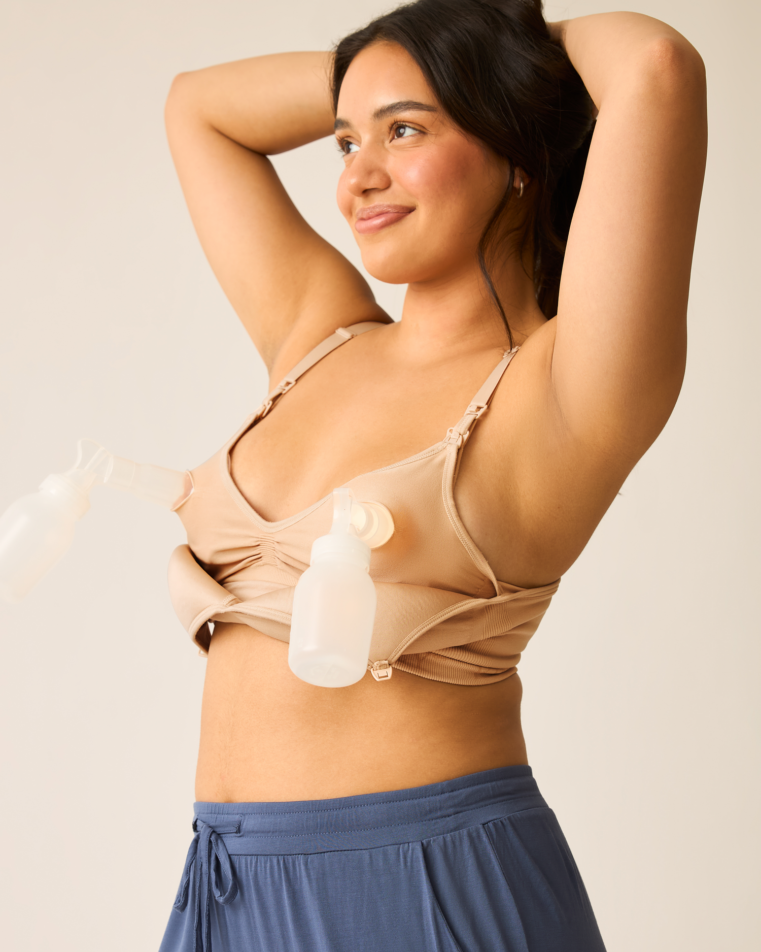 Signature Sublime® Contour Hands-free Pumping & Nursing Bra | Beige