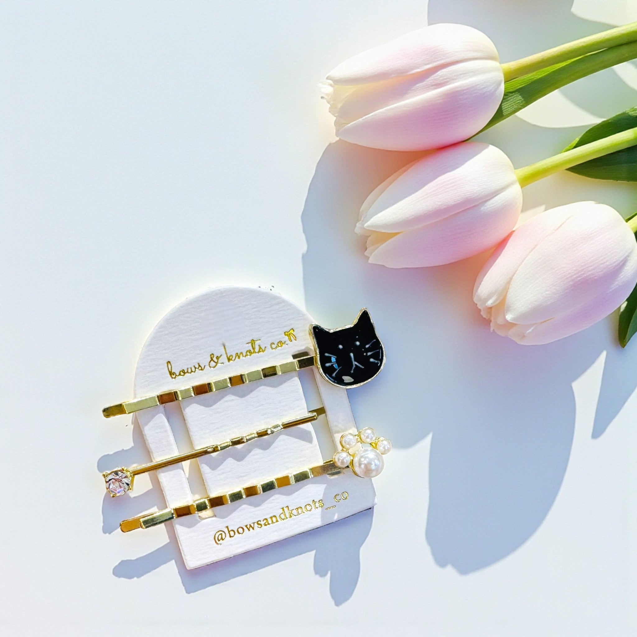 Silhouette Kitty Hairclips