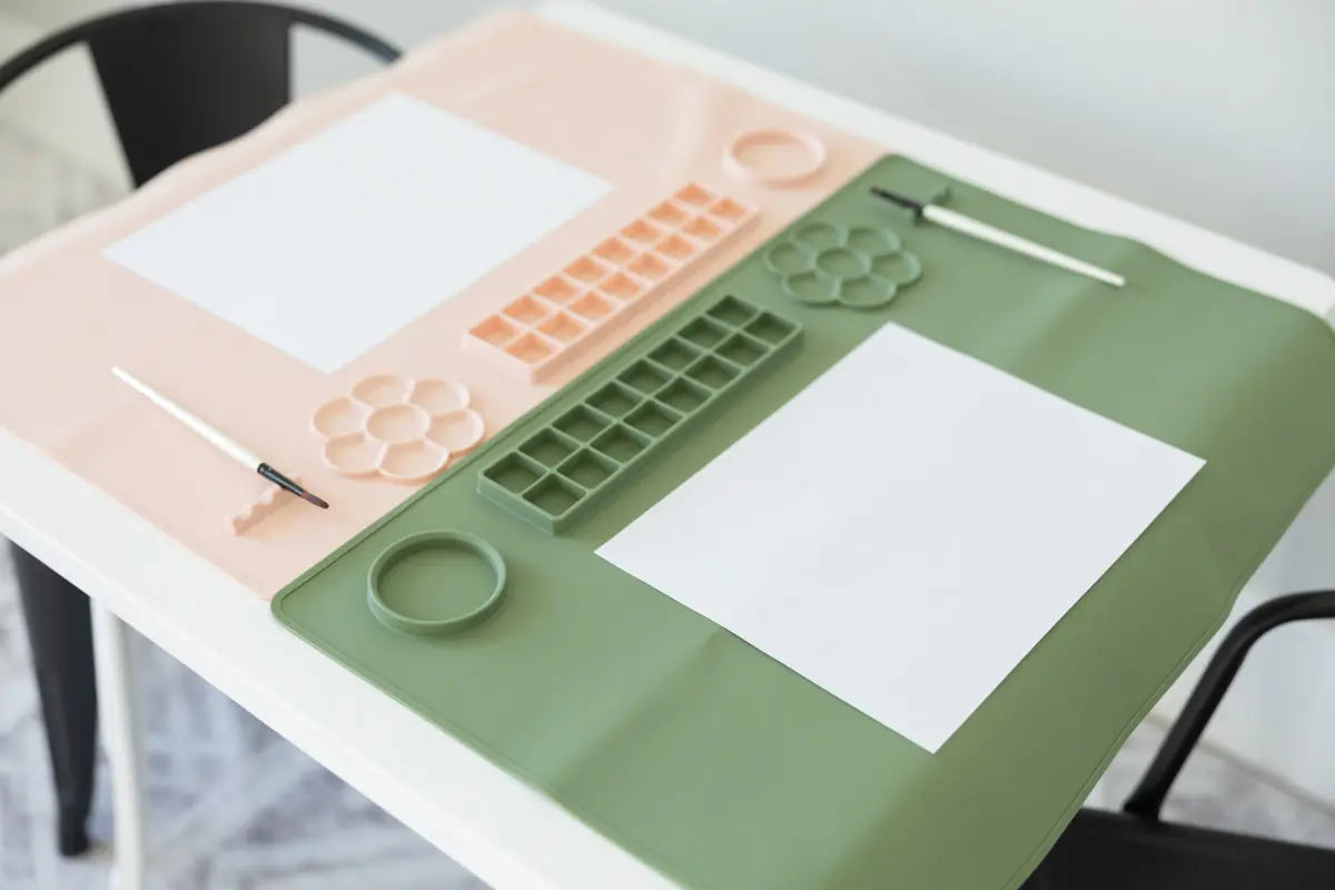 Silicone Activity Painting Mat Mks Miminoo Blush