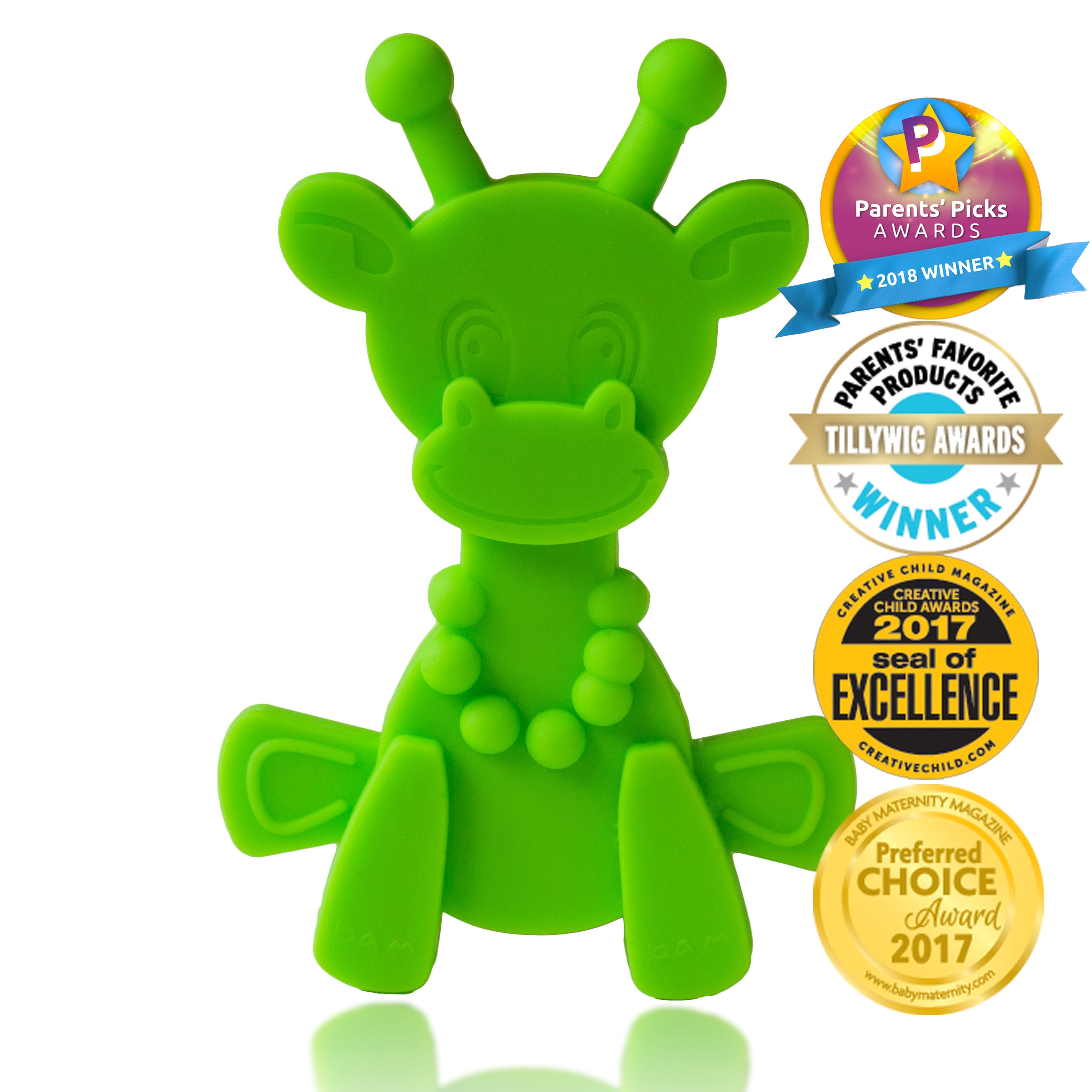 Little Bambam Baby Teething Toy - Lime