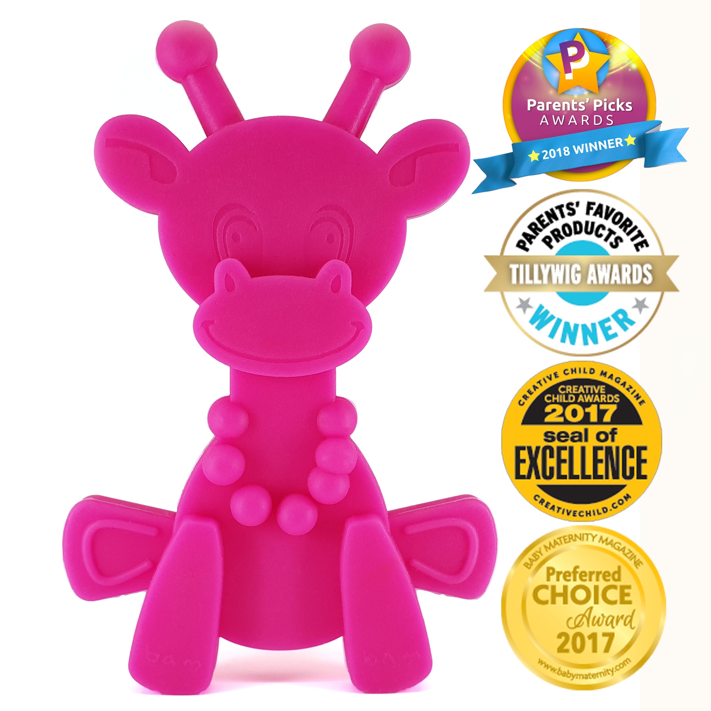 Little Bambam Baby Teething Toy - Magenta