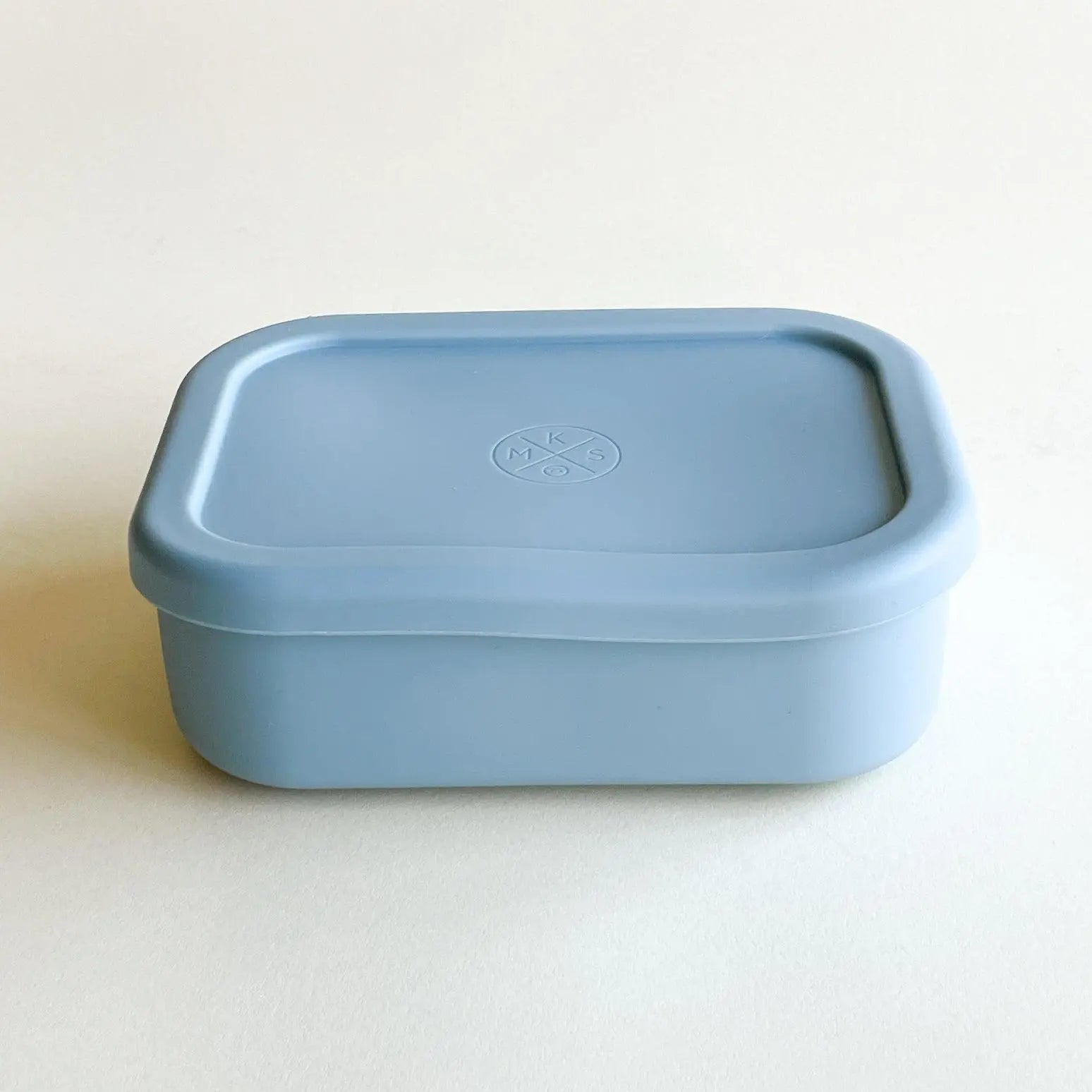 Silicone Bento Lunch & Snack Box For Kids & Adults Denim Blue