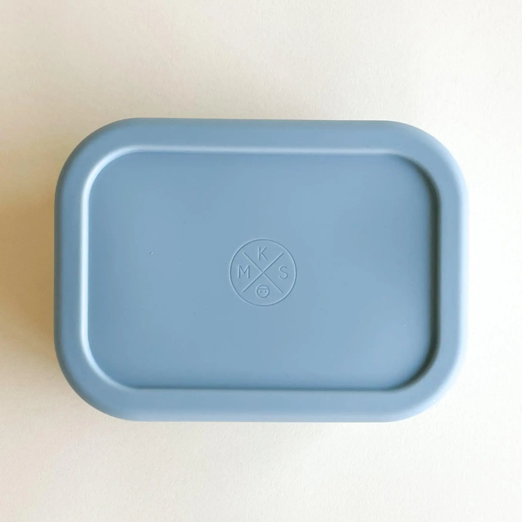 Silicone Bento Lunch & Snack Box For Kids & Adults Denim Blue