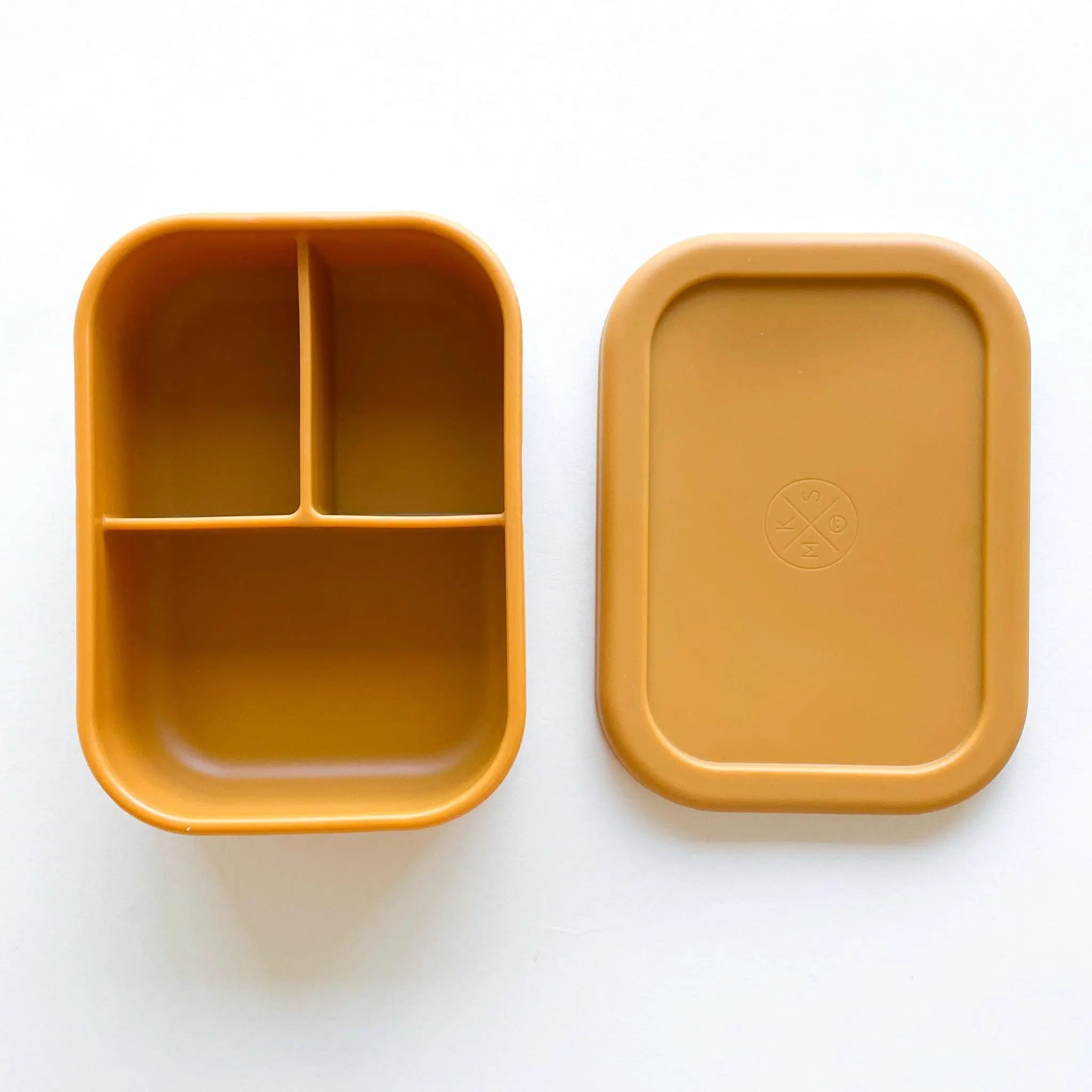 Silicone Bento Lunch & Snack Box For Kids & Adults Mango