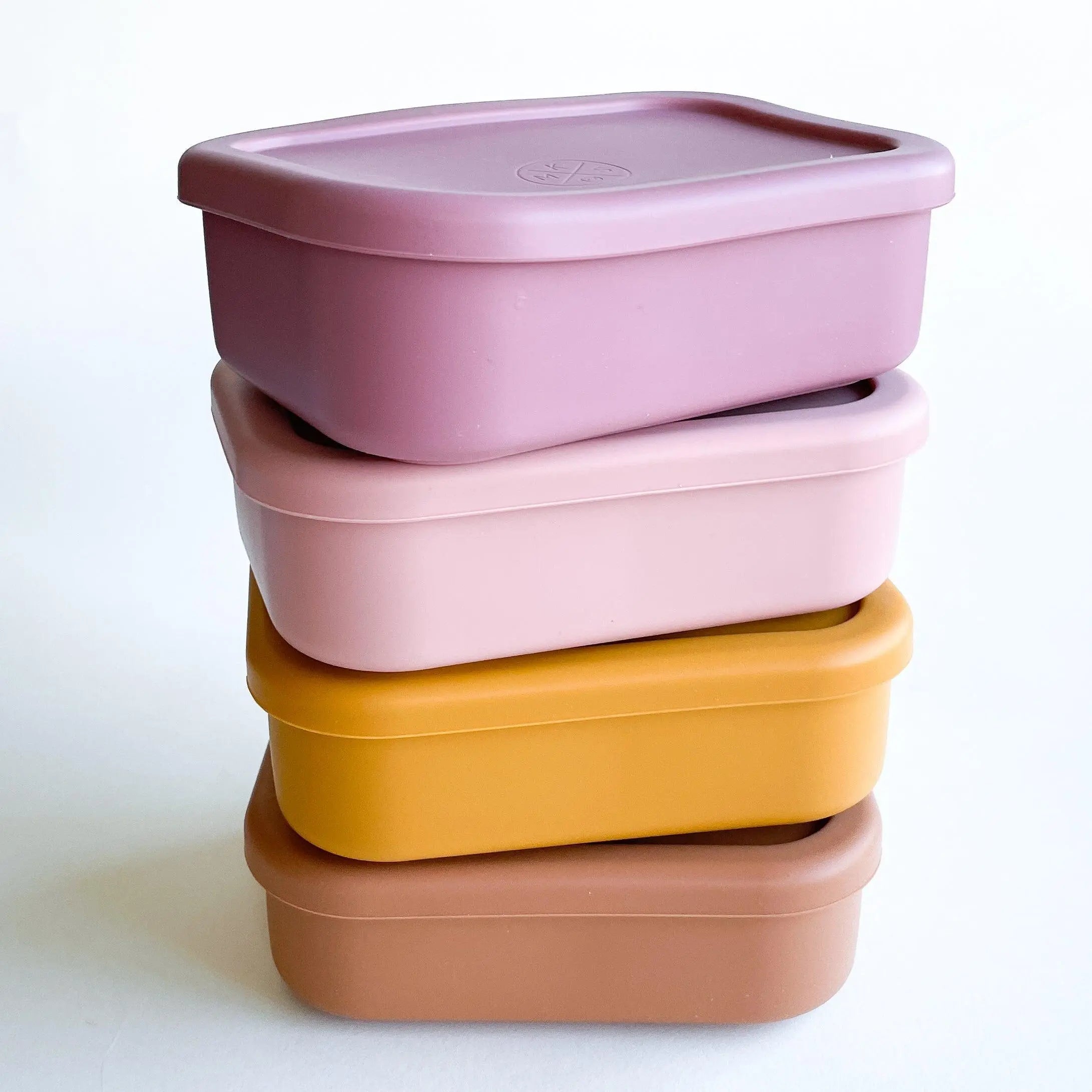 Silicone Bento Lunch & Snack Box For Kids & Adults Mango