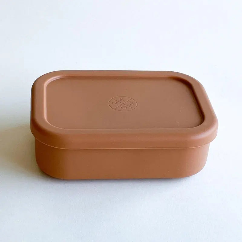 Silicone Bento Lunch & Snack Box For Kids & Adults Terracotta