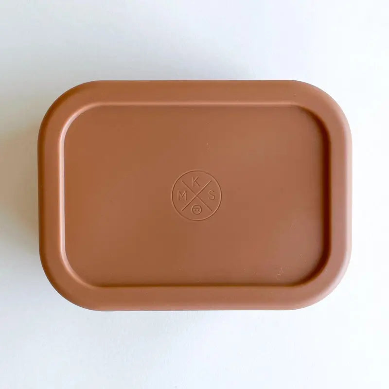 Silicone Bento Lunch & Snack Box For Kids & Adults Terracotta