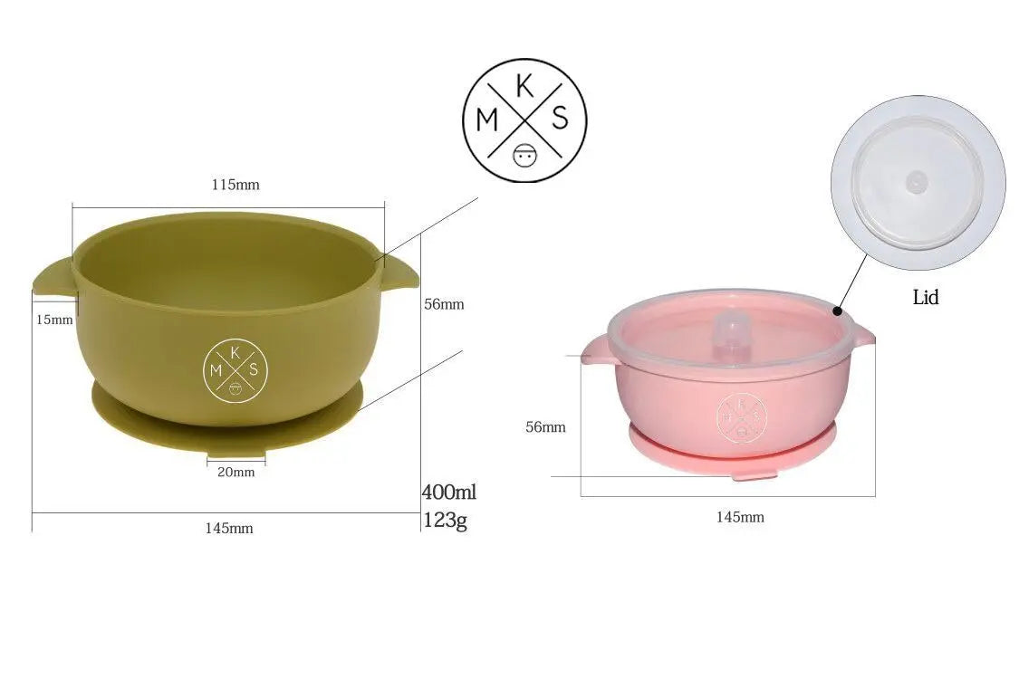 Silicone Bowl With Lid - Charcoal