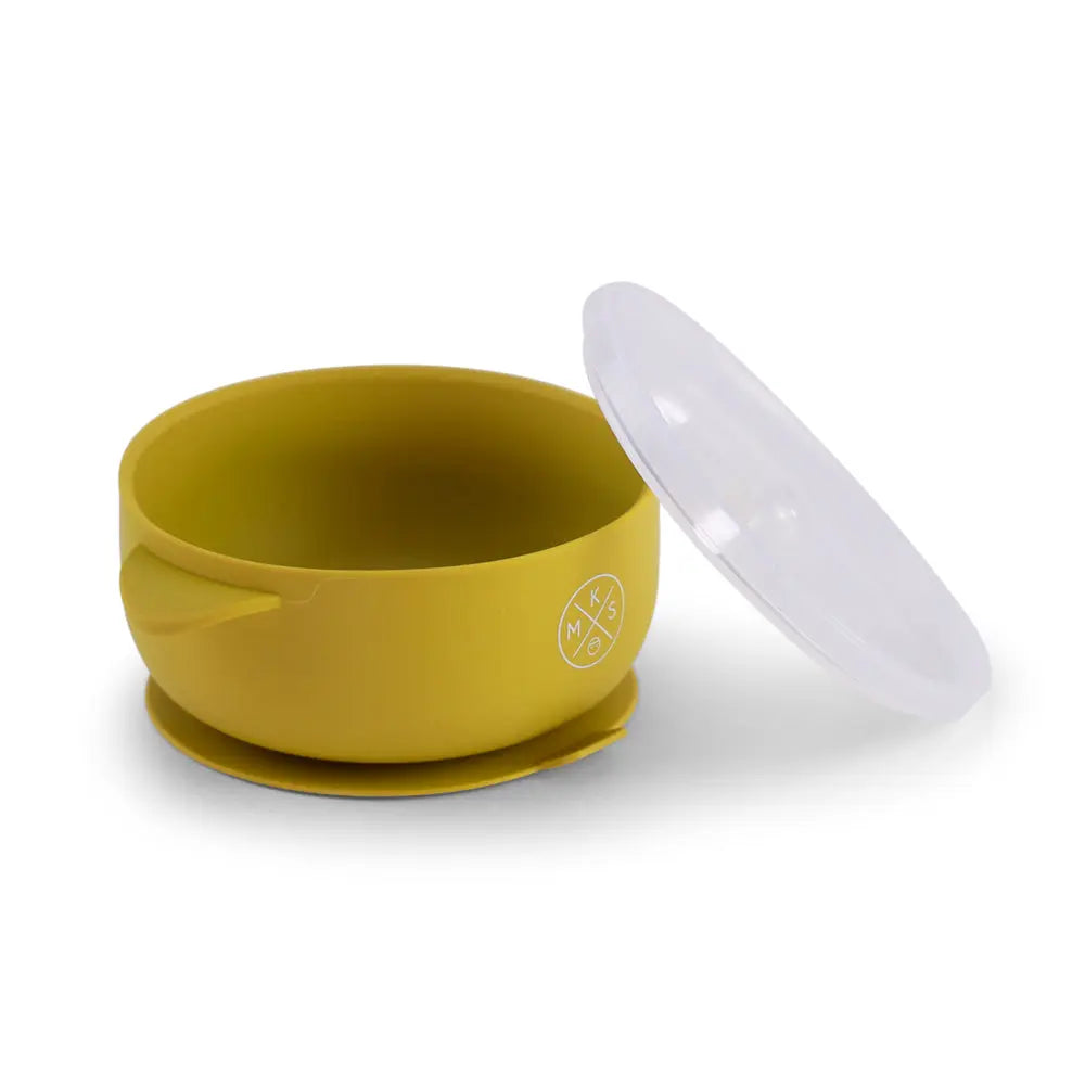 Silicone Bowl With Lid - Mustard