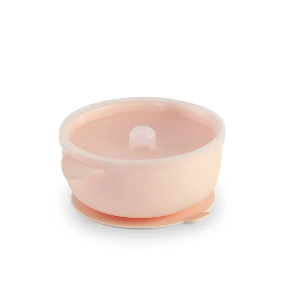 Silicone Bowl With Lid - Soft Pink