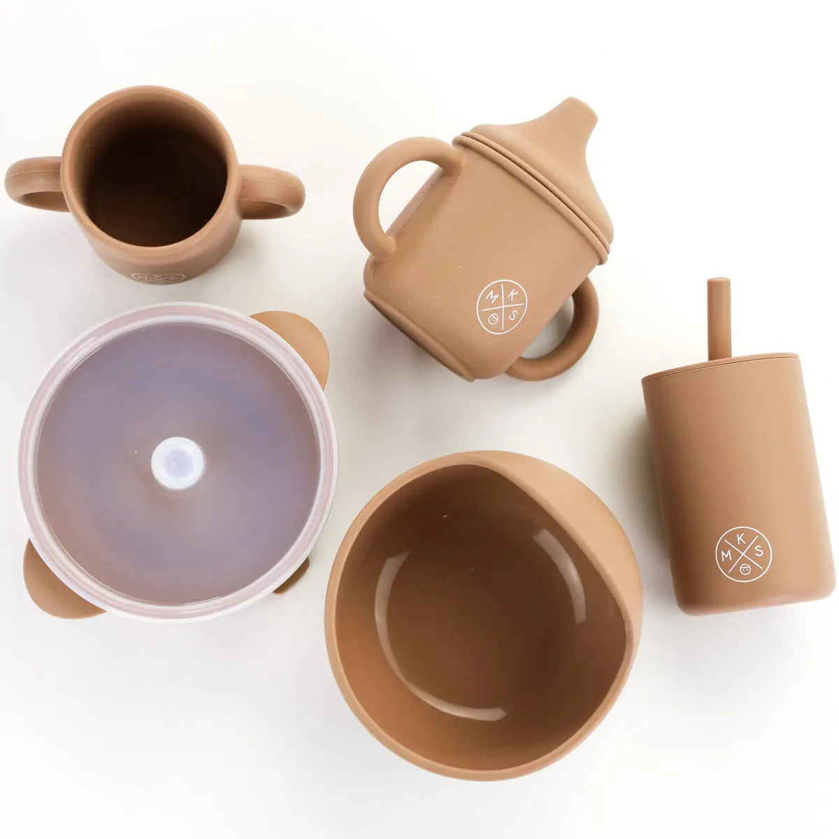 Silicone Bowl With Lid - Taupe