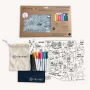Silicone Reusable Coloring Mat & Markers Set - Arizona