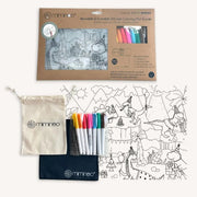 Silicone Reusable Coloring Mat & Markers Set - Dinos Party
