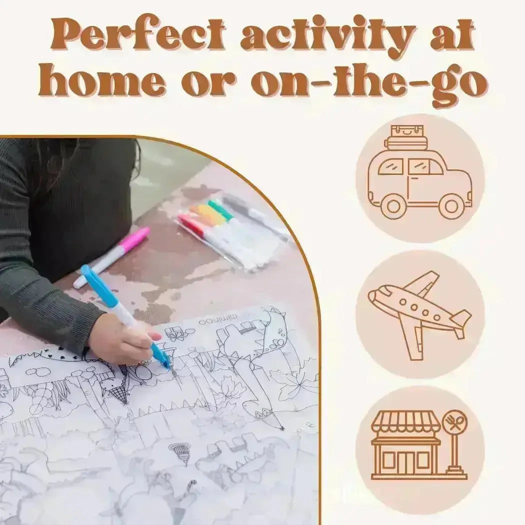 Silicone Reusable Coloring Mat Kids Bundle - Atlantis