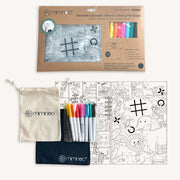 Silicone Reusable Coloring Mat & Markers Set - Jungle Games