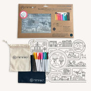 Silicone Reusable Coloring Mat & Markers Set - Roadmap