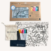 Silicone Reusable Coloring Mat & Markers Set - Usa Map