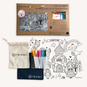 Silicone Reusable Coloring Mat & Markers Set - Wonderland