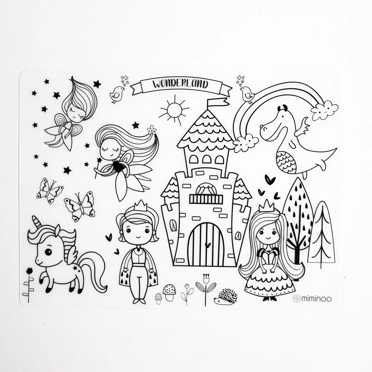 Silicone Reusable Coloring Mat & Markers Set - Wonderland