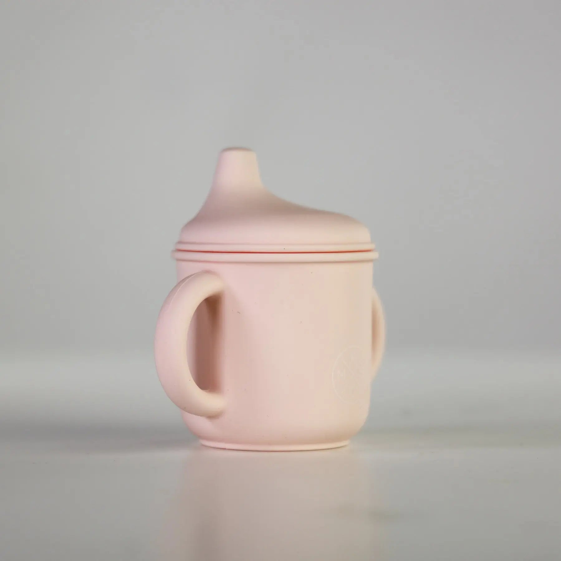 Silicone Sippy Cup With Lid And Handles Soft Pink