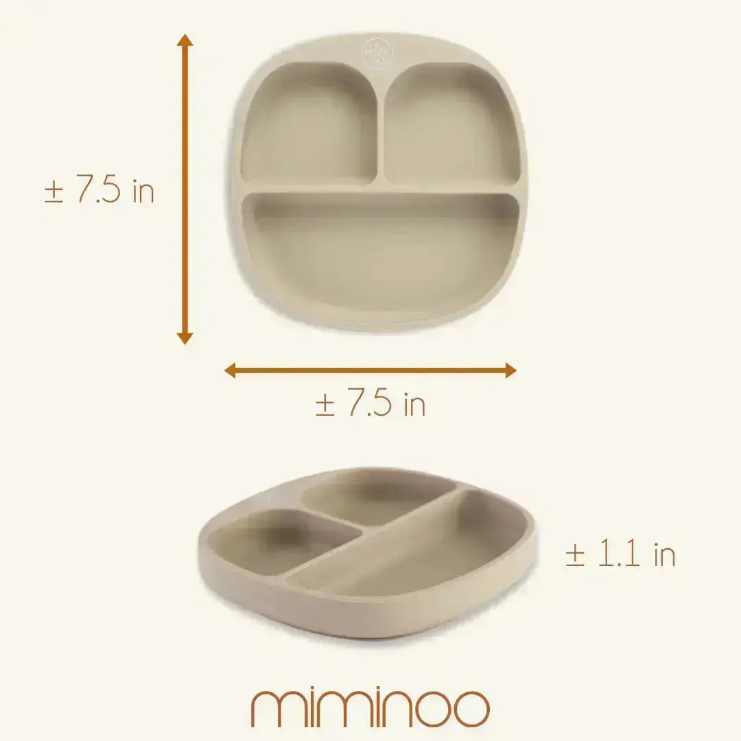 Silicone Suction Plate - Taupe