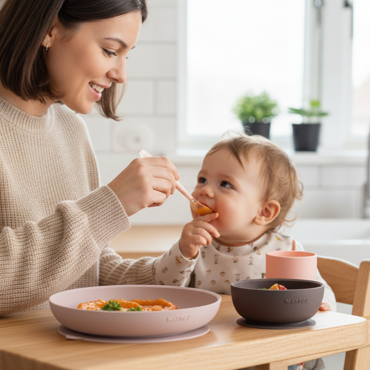 Nattou Silicone Children Tableware Set Of 4 Pieces