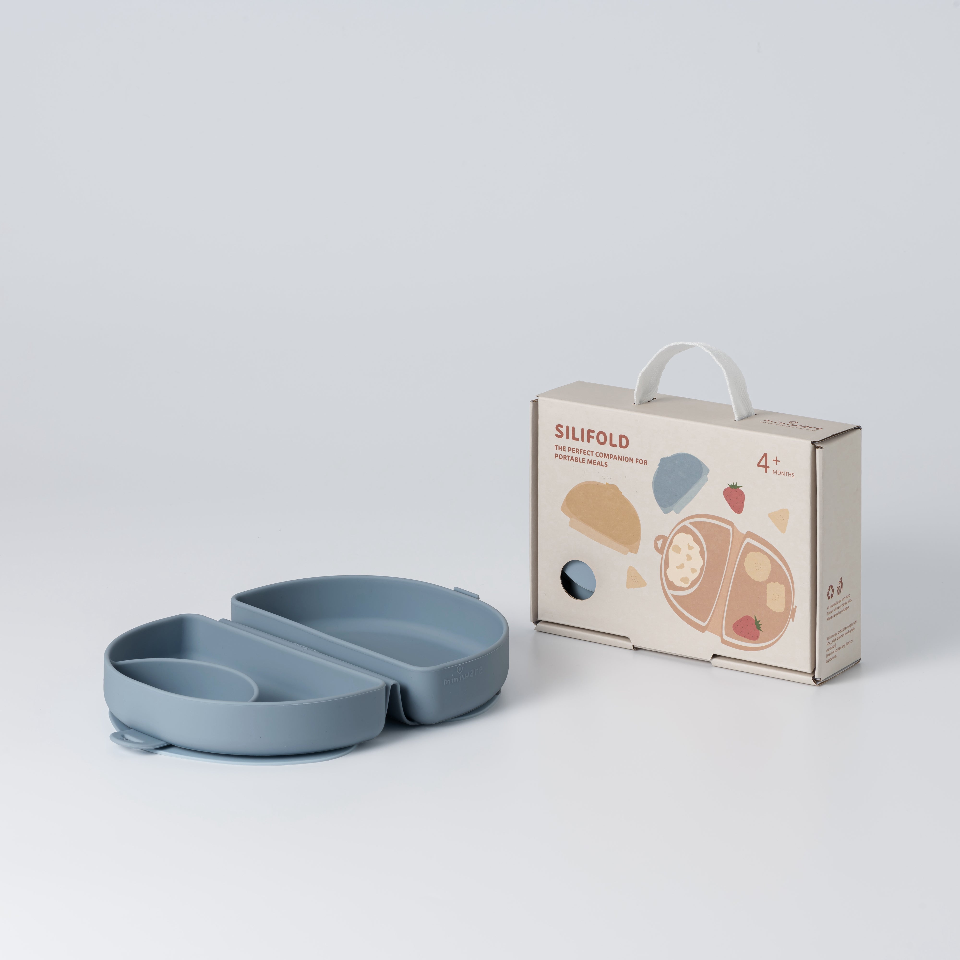 Silifold: Compact Children's Portable Plate - Aquamarine