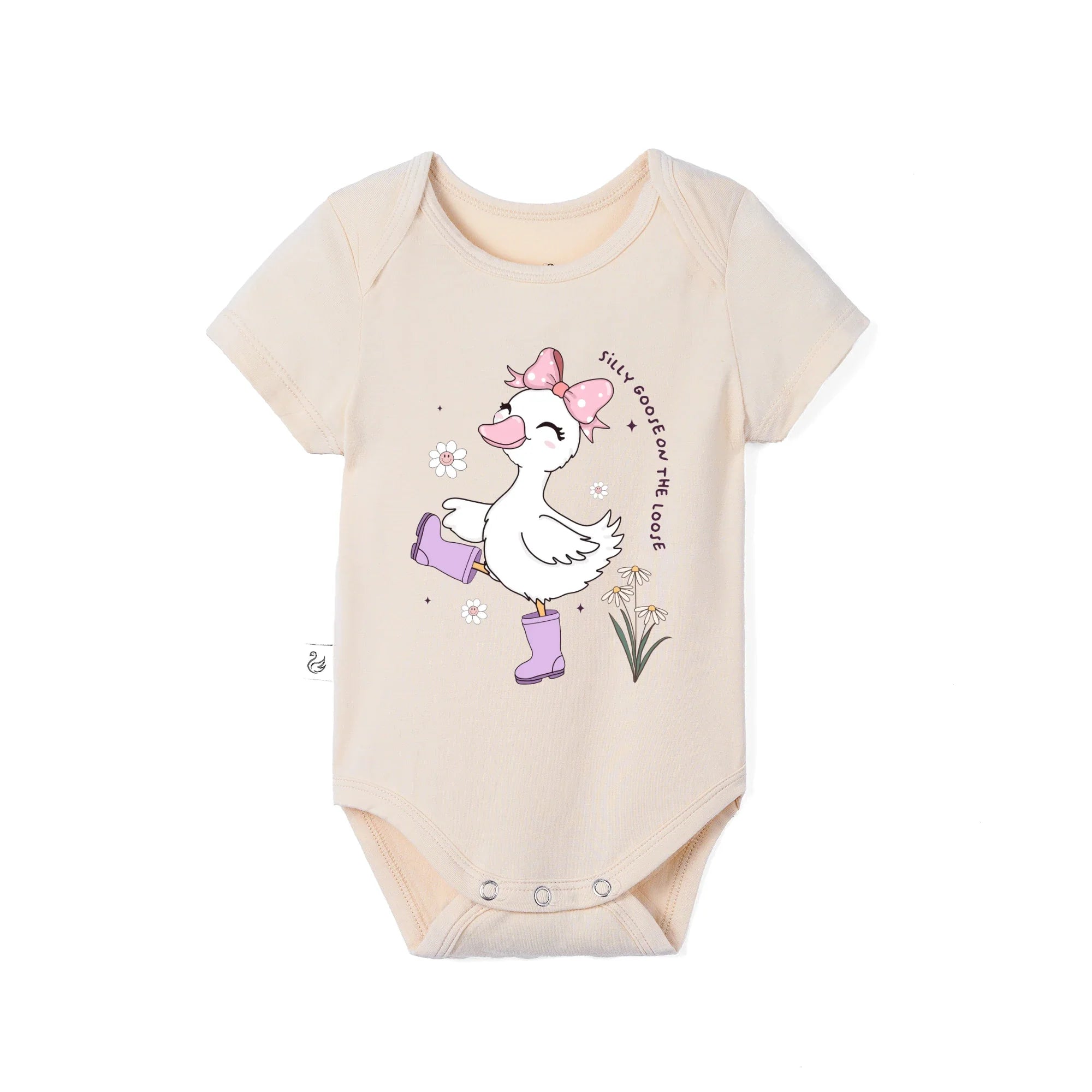 Silly Goose On The Loose Bamboo Baby Bodysuit