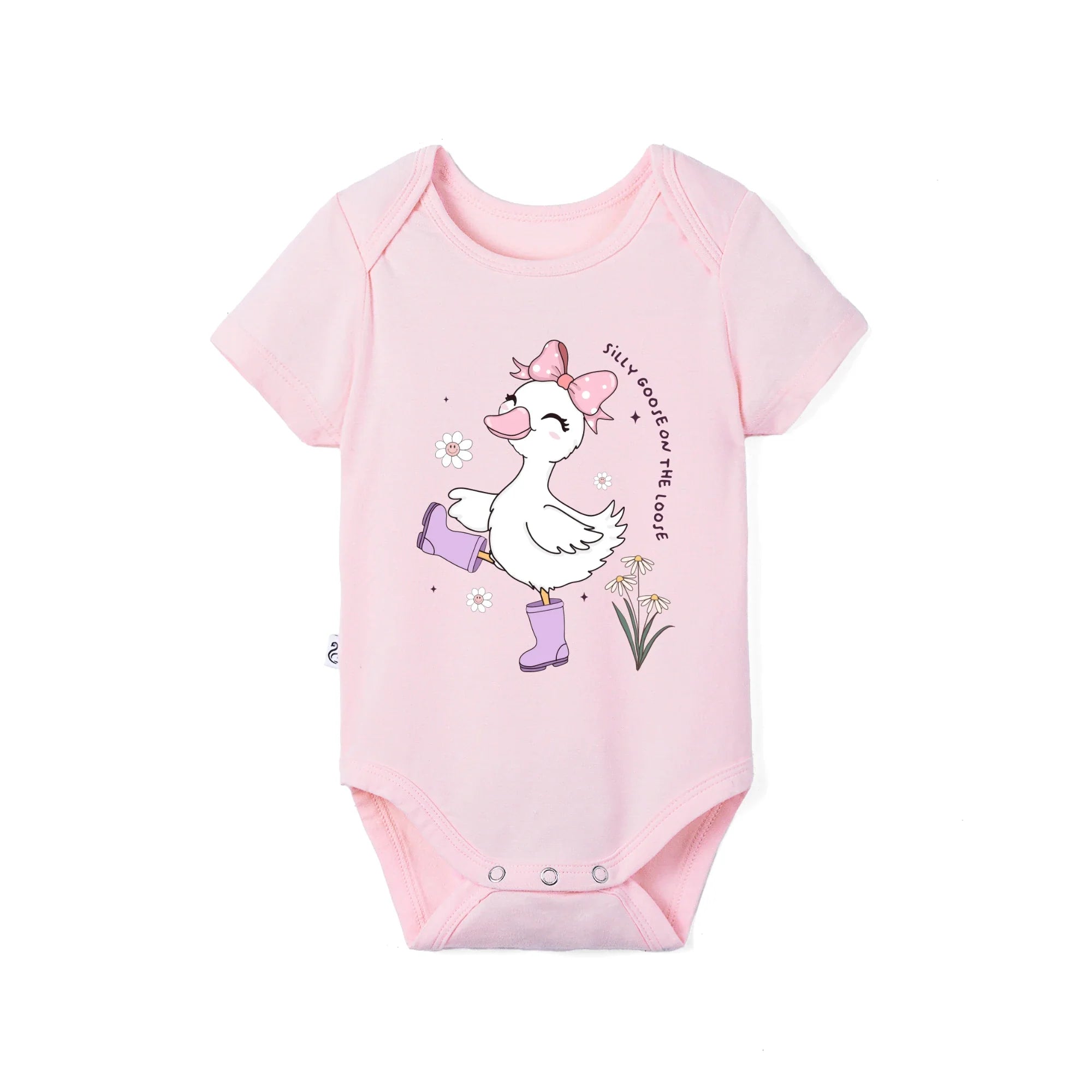 Silly Goose On The Loose Bamboo Baby Bodysuit