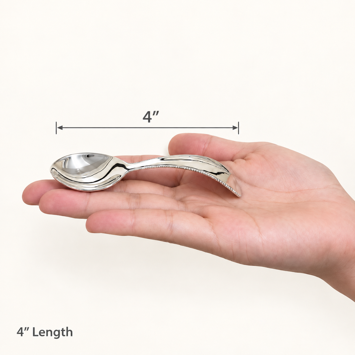 Beaded Baby Sterling Silver Feeding Spoon By Krysaliis